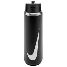 Nike Butelka do picia Recharge Straw Bottle stal nierdzewna czarna 709ml